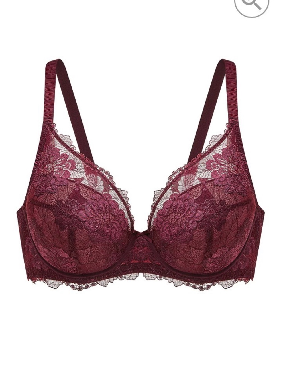 Understance Annette FlexWire Padded Plunge Bra in Wine 40D